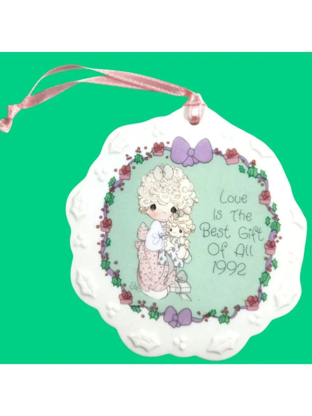 Precious Moments Ornament 90s Porcelain